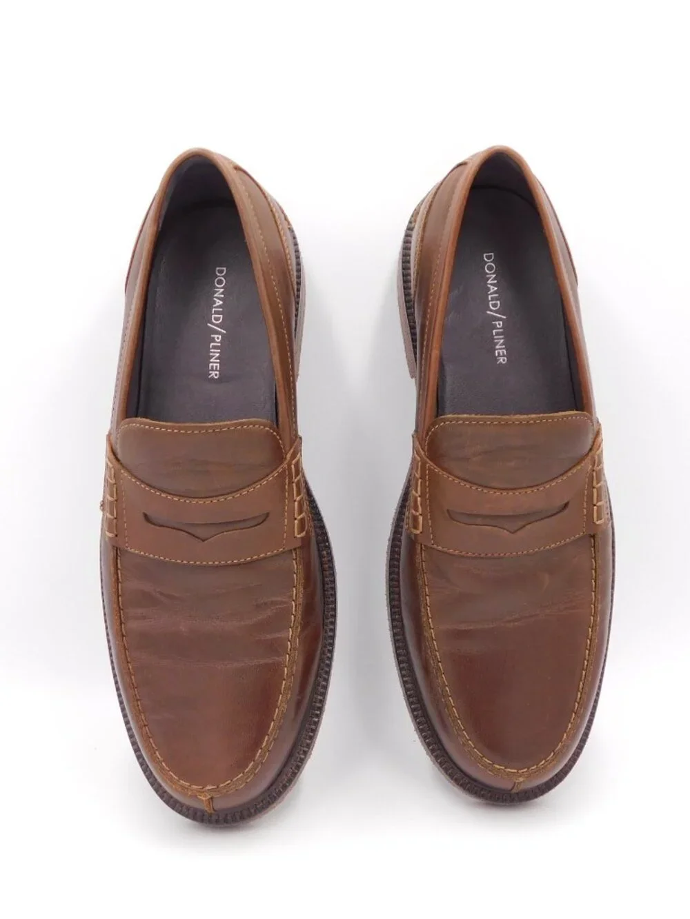 Donald Pliner Brown Leather Landry Penny Loafers | Preppy Casual | EUC | 8.5M - Picture 11 of 11